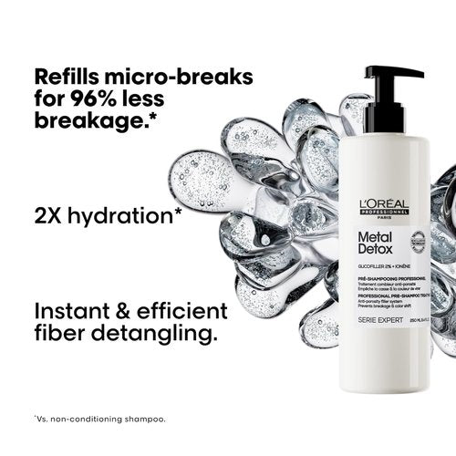 L'Oréal Professionnel Paris Metal Detox Pre-Shampoo Treatment - Strengthens & Protects Color-Treated Hair