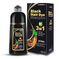 IIIMEIDU Black Hair Dye Shampoo - 3-in-1 Formula for 100% Gray Coverage | Natural Herbal Ingredients, 500ml