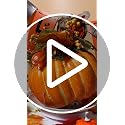 Artificial Pumpkin Centerpiece with Lights for Fall Table Decor - 9.1 Inch