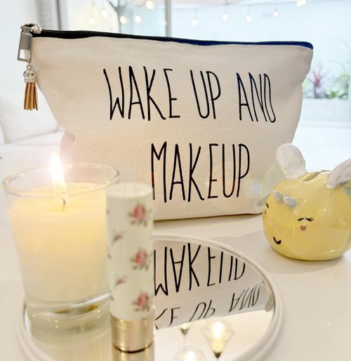 USEFEX Stylish Makeup Bag Organizer | Perfect 100% Cotton Canvas Cosmetic Bag Ideal for Travel and for Cute Gifts