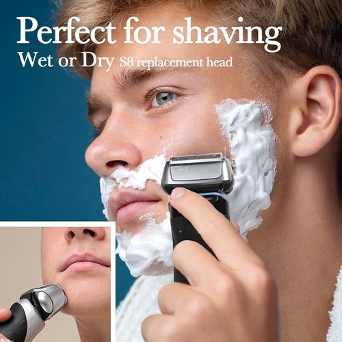 Skiennix Series 8 Wet & Dry Replacement Heads - Smooth, Close Shaving | 2 Pack, Compatible with All S8 Razors