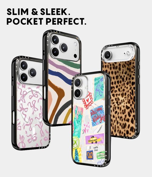 CASETiFY iPhone 17 Pro Max Case - Lightweight Slim Fit Compatible with MagSafe | Clear Black with Confetti Sprinkles