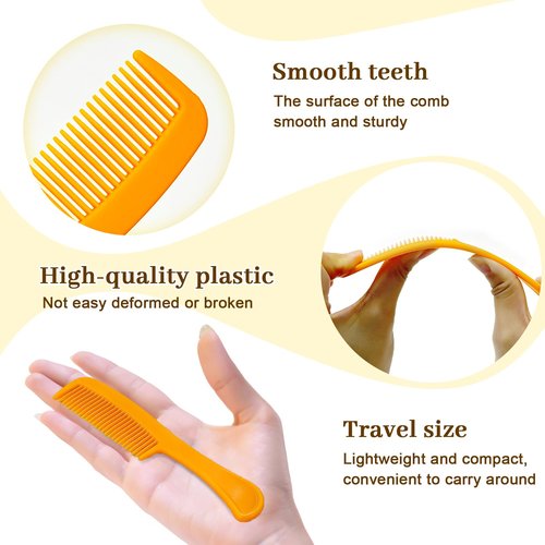 Combs Bulk Individually Wrapped Pocket Travel Hair Combs for Women, Men and Kids, Bulk Comb for Homeless Hotel Shelter Home Charity(purple, raspberry, yellow, blue, Pack of 250)