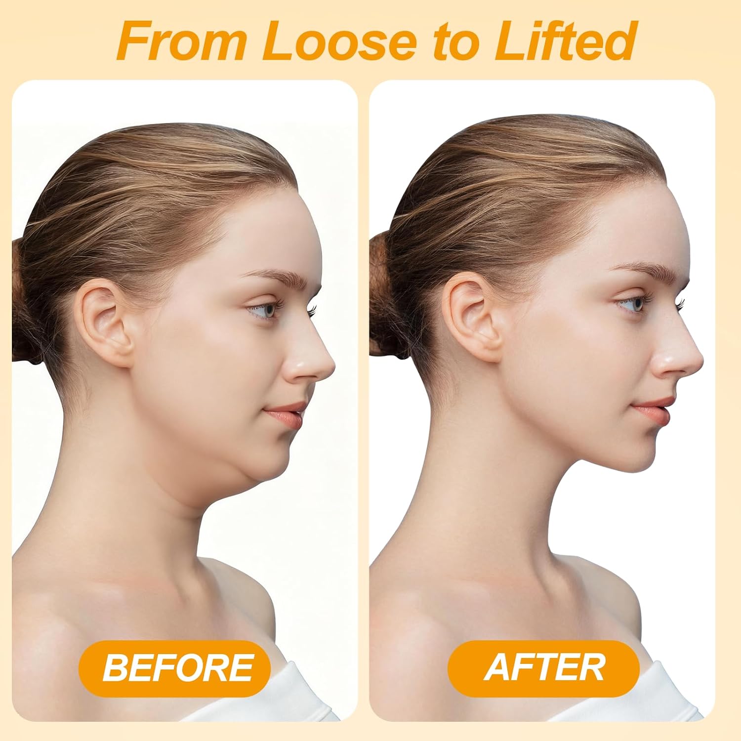 V Line Lifting Mask - Ear-Friendly Chin Strap for Sleeping | Reusable U-Shaped Double Chin Support