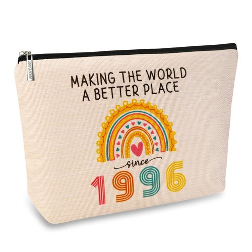 ancpeany 30th Birthday Decorations for Her, Happy 30th Birthday Gifts for Women, 1996 Dirty 30 Year Old Birthday Gifts Makeup Bag for Wife, Sister, Friend, Mothers Day, Christmas Cosmetic Pouch