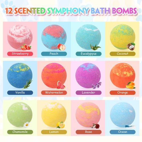Bath Bombs for Kids with Surprise Inside Kids Bath Bombs with Toys for Boys Girls Handmade Fizzy Balls Bubble Bath Bomb Gift Set for Christmas New Year
