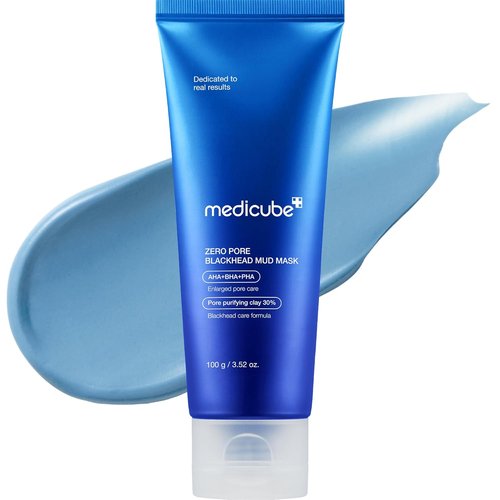 Medicube Zero Pore Blackhead Mud Facial Mask - Cooling & Pore Tightening - Quick Dry AHA/BHA/PHA Formula - 3.52 oz