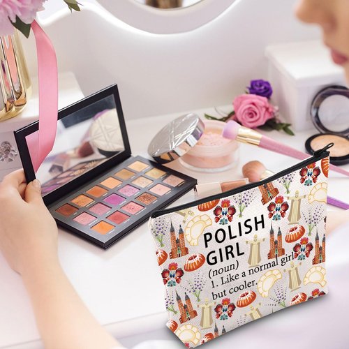 Poland Country Makeup Bag Polish Gift Poland Souvenirs Travel Gift Polish Stuff Zipper Pouch (POLISH noun)