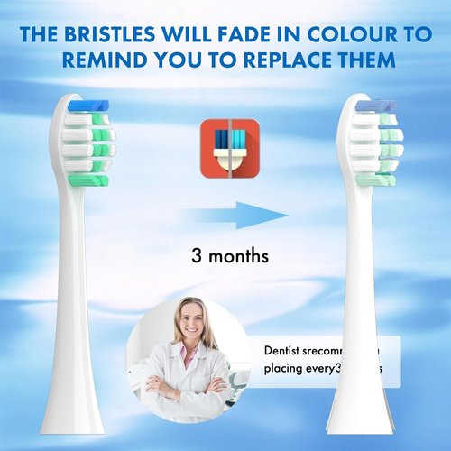 Philips Sonicare Replacement Toothbrush Heads - 10 Pack Soft Electric Brush Heads for Optimal Plaque Control | Compatible with HX9023/65 Models