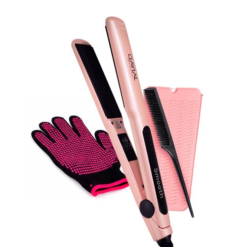 Hair Straightener Smooth Claylal Professional Ceramic Coated – 480°F High Heat, 1 1/4" Floating Plates, Keratin & Hair Treatment Sealing, Fast Salon-Quality Results.
