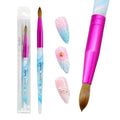 PANA USA Acrylic Nail Brush - Pure Kolinsky Hair with Pink Ferrule | Round Shape, Size 8