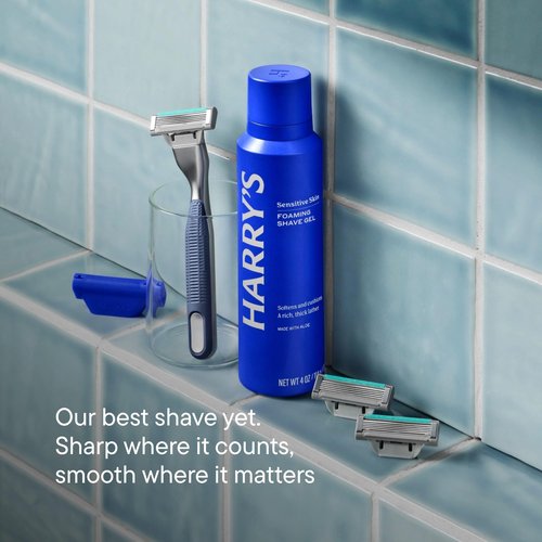 Harry's-PLUS: Razor for Men - Premium Handle and Razor Blade Cartridge - Advanced Pivoting System - Shaving Kit for Men - Clay