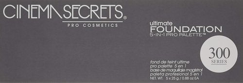 Cinema Secrets Ultimate Foundation Palette - 5-in-1 Buildable Coverage, Long-Wear Matte Finish, Paraben-Free