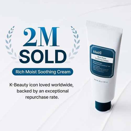 DearKlairs Rich Moist Soothing Cream - Intense Barrier Repair with Ceramide & Centella | 2.82 Fl Oz