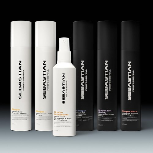 Sebastian Grunge Waves Cocktail Set - Thermal Protection & Shimmer Spray 5.07 fl oz | Extra Hold Hairspray 10.6 oz