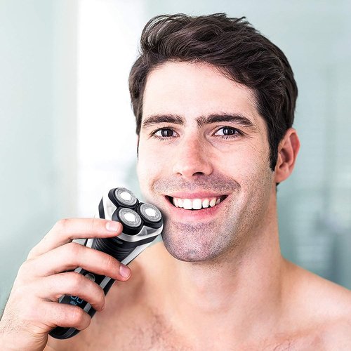 Hatteker Electric Shaver - Cordless Rotary Razor for Men | Waterproof Beard Trimmer