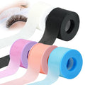 Lash Tape for Eyelash Extensions - Silicone Gel Eyelash Tape for Sensitive Skin Pain Free Removal Breathable Micro Eyelash Extension Supplies Colorful（1in x 4yd，Black/White/Pink/Purple/Blue）