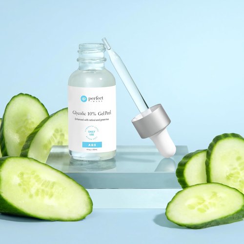 Glycolic Gel Peel - 10% Strength with Retinol & Green Tea Extract for Radiant Skin