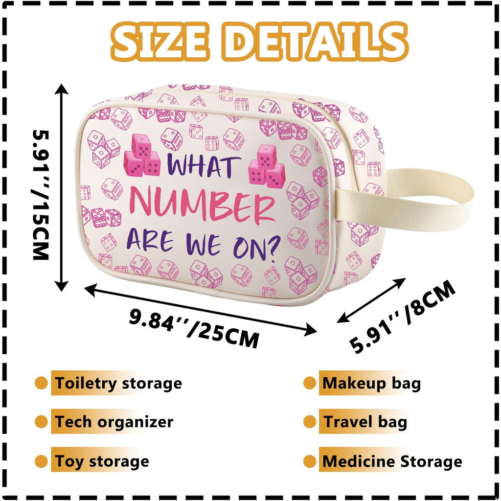 XYANFA Dice Game Makeup Bag Gift Party Gift Zipper Pouch Bag Dice Game Player Cosmetic Makeup Bag