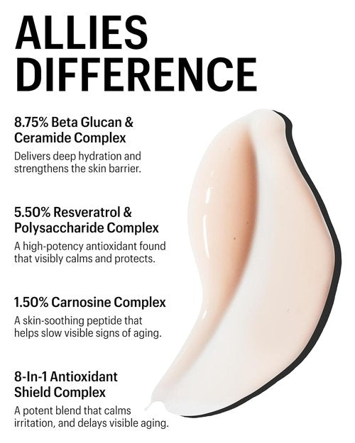 Allies of Skin Advanced Hydrating Serum - Plumping Face Serum with Ceramides & Peptides | 1 Fl Oz for Sensitive, Dry Skin