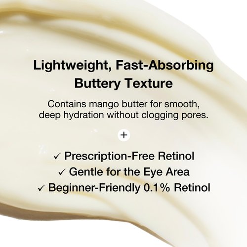 Retinol 0.1% Eye Cream with Bakuchiol 0.5% | Sensitive Skin Retinol for Wrinkles, Fine Lines & Dark Circles | Suitable for Face & Under-Eye Area | Korean Skincare | 30 ml (1.01 fl oz)