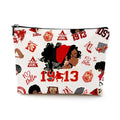 LONGXIN Sorority Gifts for Women Make up Bag Paraphernal Gifts Delta Cosmetic Bag Gift Makeup Zipper Pouch Bag