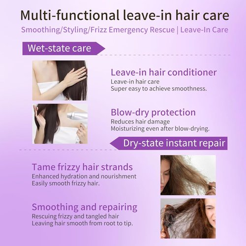 Skiennix Instant Smoothing Leave-In Conditioner - Hydrating, Frizz-Reducing Formula for Damaged Hair