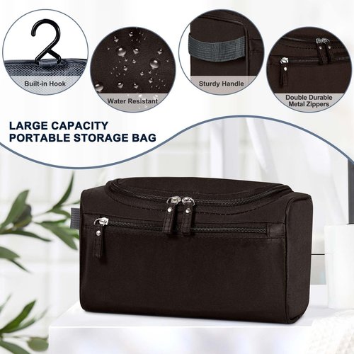 PNEUICALLY Hanging Toiletry Bag for Women and Men Traveling Makeup Large Capacity Cosmetics Portable Dopp Kit Storage Organizer Bag with Hanging Hook for Toiletries Brushes Shaving Tools
