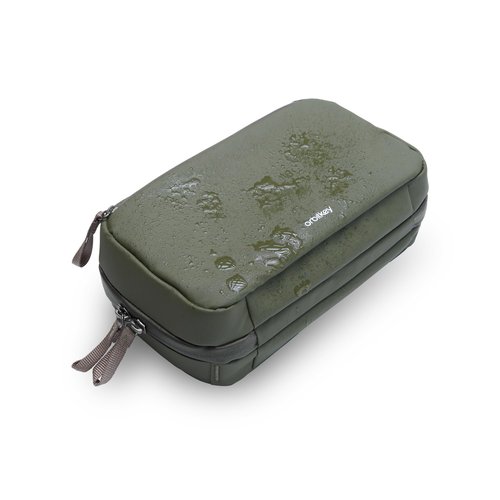 Orbitkey 2-in-1 Tech Accessory Pouch with Detachable Slim Sleeve – Travel Electronics Organizer for Cables, Chargers, Earbuds, Power Bank – Compact Gadget Bag & Portable Tech Storage Case (Olive)