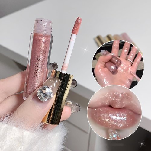 Petansy Shimmery Glitter Lip Gloss Set - 5 Colors of Nourishing Hydrating Lip Plumper