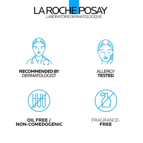 La Roche-Posay Effaclar Dual Acne Face Wash With 4% Benzoyl Peroxide & LHA Exfoliant, Acne Treatment Help Clear & Prevent Blemishes, Paraben Free & Oil Free Wash, 6.76 Fl Oz
