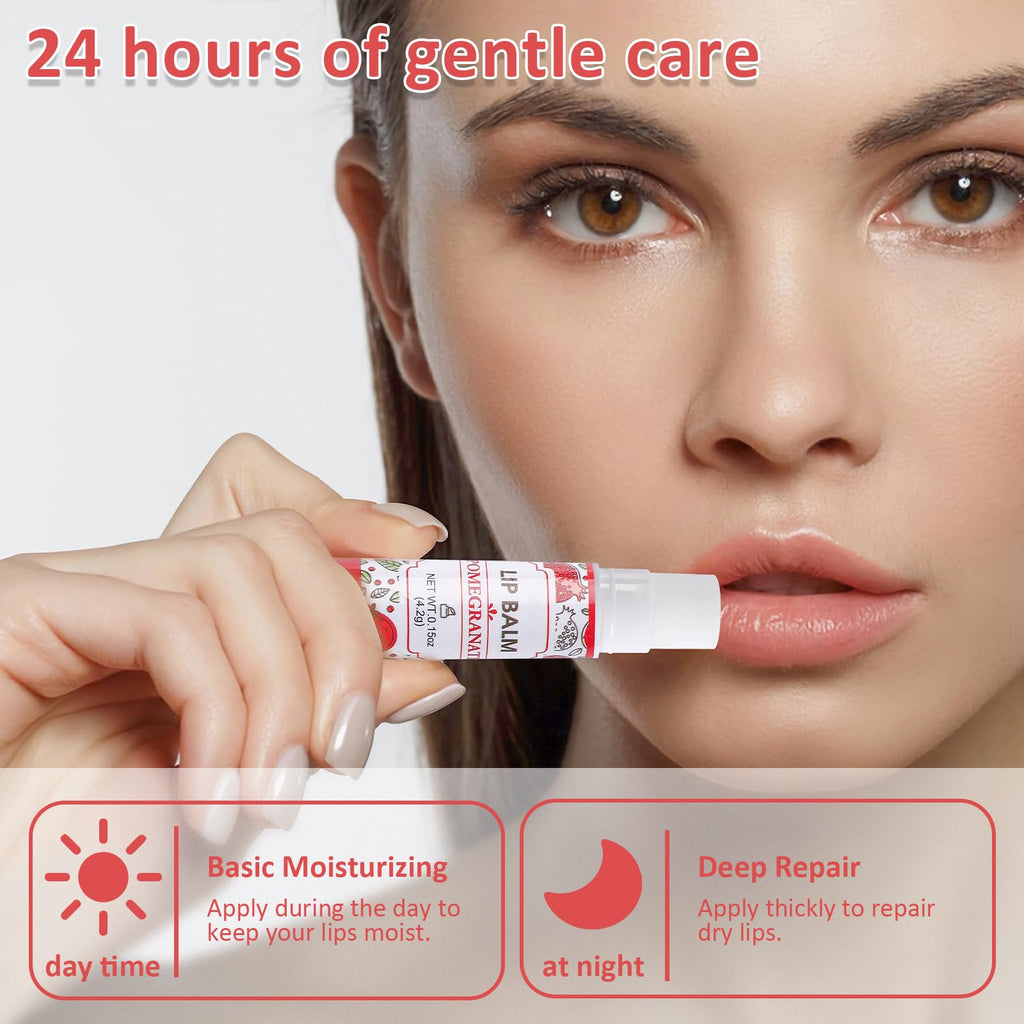 VISRIE 32 Pack Lip Balm, Natural Lip Balm Bulk with Vitamin E and Coconut Oil, Moisturizing Lip Balms for Dry Lips-16 Flavors