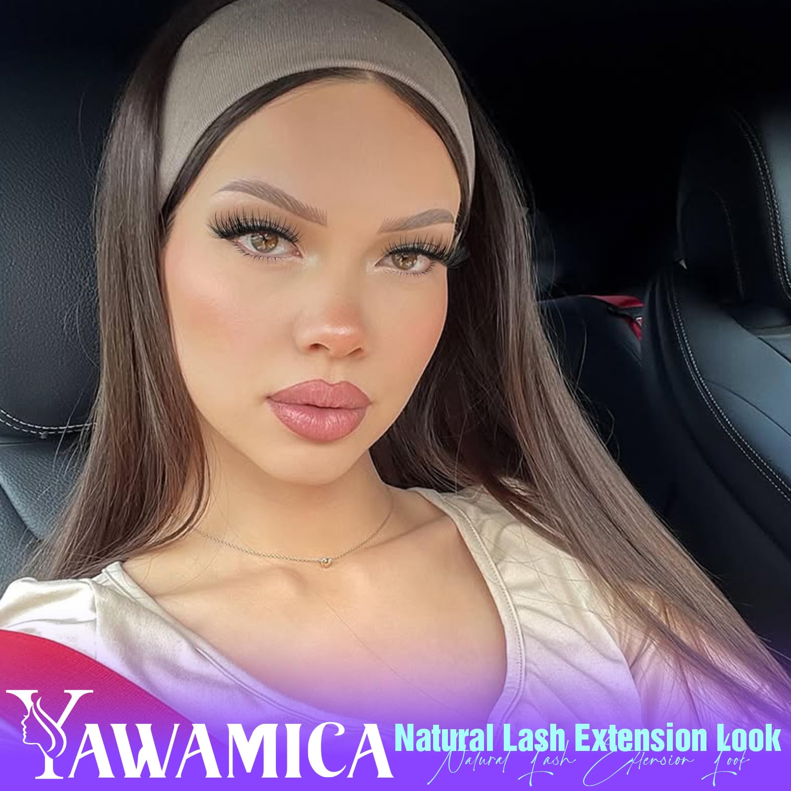 Yawamica Natural Lash Clusters Short Cat Eye Lash Extension 7-14mm Wispy Eyelash Clusters C Curly Individual Lashes Pre-mapped Left Right Cluster Eyelash Extensions DIY Lash Natural Look