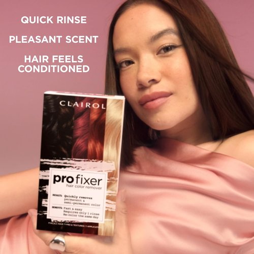 Clairol Pro Fixer Hair Color Remover Kit - Effortlessly Remove Permanent & Non-Permanent Color | Quick 1-Rinse Solution