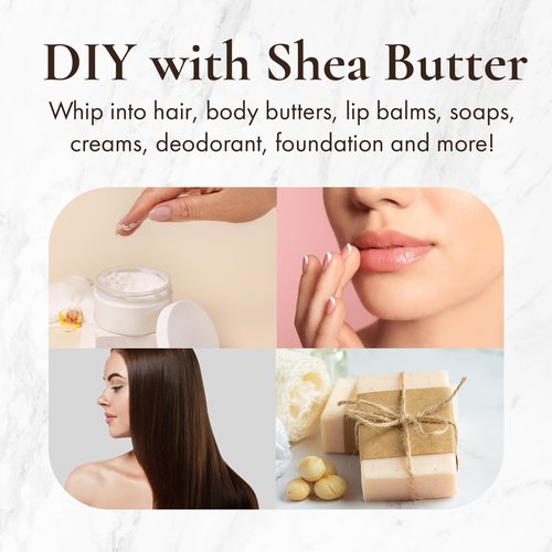 HalalEveryDay Yellow Shea Butter from Ghana, Raw Unrefined African Shea Butter for Skin & Hair, 100% Pure Natural Moisturizer for Body, Face & DIY Beauty, 24 oz