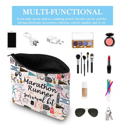 GJTIM Runner Marathon Zipper Pouch Survival Kit Makeup Bag (Survival Marathon 2 Bag)