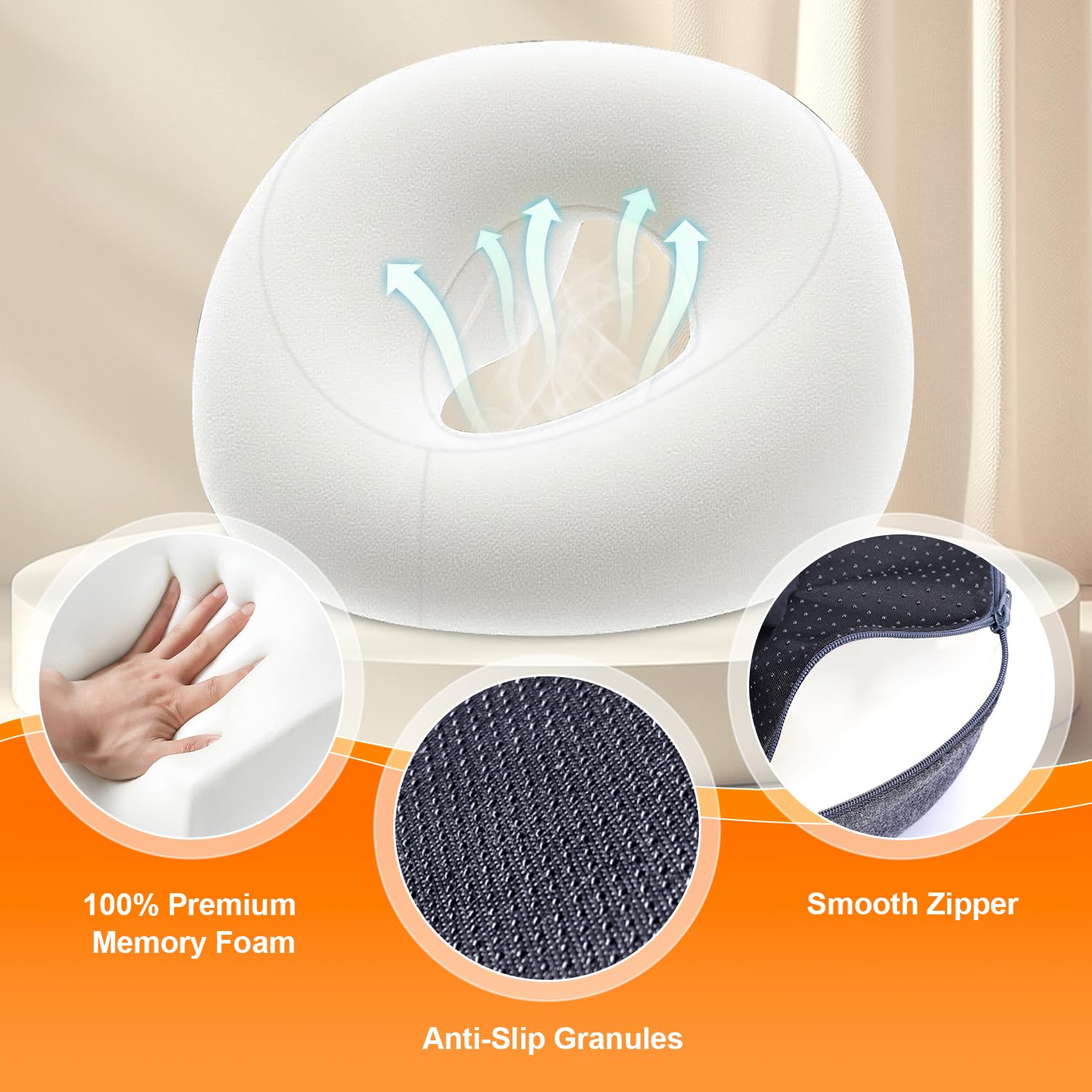 Zonngoo Massage Face Cradle Headrest for Bed,Face Down Pillow Massage Sleeping,BBL Pillow After Surgery,Post Eye Surgery Recovery,Pillow for Stomach Sleeper (Dark Gray Pro)