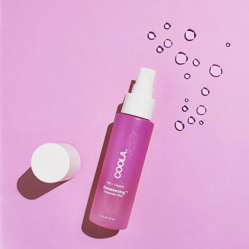 COOLA Organic Rosewater Mist Face Spray - Dermatologist Tested Skin Barrier Protection with Ginseng & Green Tea, 1.7 Fl Oz