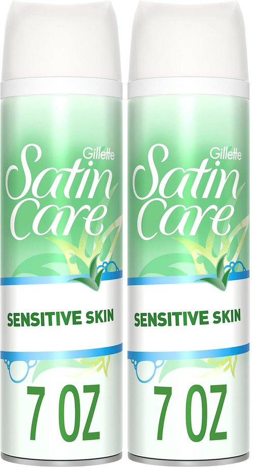 Gillette Satin Care Shaving Gel Sensitive, 7 oz (Pack of 2)