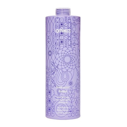 Amika Bust Your Brass Cool Blonde Shampoo - Strength Repair Formula for Brighter Hair