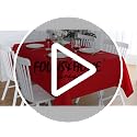 Red Rectangle Waterproof Tablecloth 60 x 120 Inches - Heavyweight Polyester