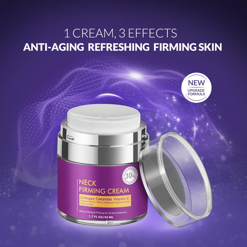 YTDB Neck Cream for Tightening and Firming, Fast-Absorbing Anti-Aging Neck & Face Cream with Collagen & Peptides, Visible Results in Days, Daily Moisturizing for Neck, Face & Chest, 1.7 Fl Oz