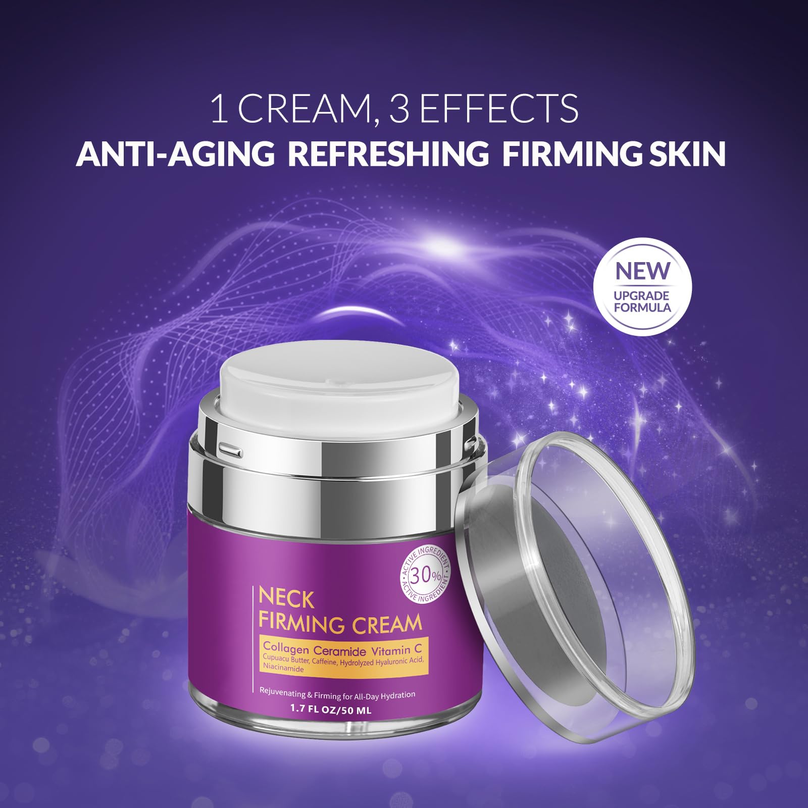 YTDB Neck Cream for Tightening and Firming, Fast-Absorbing Anti-Aging Neck & Face Cream with Collagen & Peptides, Visible Results in Days, Daily Moisturizing for Neck, Face & Chest, 1.7 Fl Oz