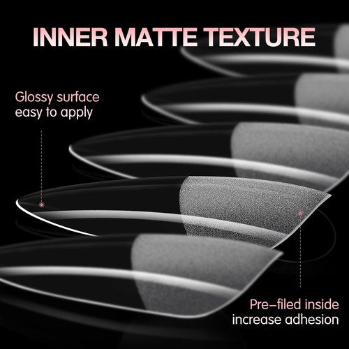 BEAUTPAL Long Stiletto Gel Tips 510pcs Almond Press on Nails Pre-shape Almond Nail Tips for Full Cover Acrylic False Nails For Nail Extension Nail Art, DIY Salon 15 Sizes Soft Gel Nail Tips