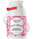 LilyAna Naturals Face and Neck Moisturizer for Women and Men - Moisturizer Face and Neck Cream for Dry Skin and Dark Spot Brightening - Rose and Pomegranate Extracts - 1.7oz