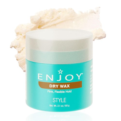 Enjoy Dry Wax - Non-Greasy Hair Wax for Firm Flexible Hold | Natural Matte Finish (2.1 Oz)