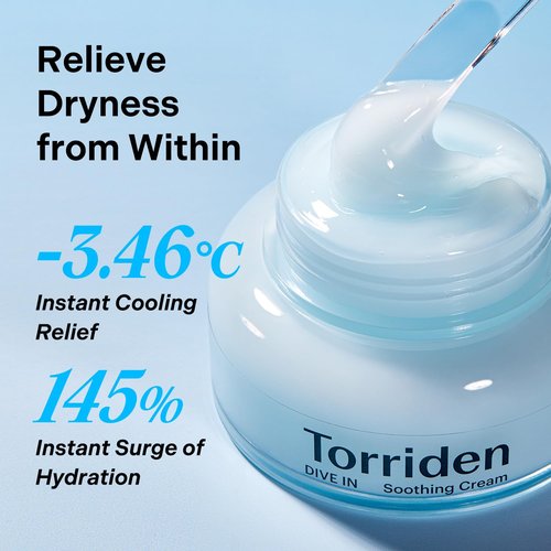 Torriden DIVE IN Serum 1.69 fl.oz. + Soothing Cream (Jar) 3.38 fl.oz. | Hyaluronic Acid Care Set | Valentine's Gift for Women | Deep Hydrating Skin Care to Get Glass Skin