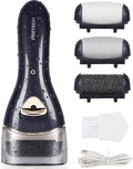 Skiennix Electric Callus Remover - Rechargeable Portable Foot File for Professional Pedicure | Black
