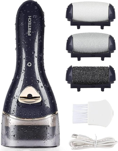 Skiennix Electric Callus Remover - Rechargeable Portable Foot File for Professional Pedicure | Black