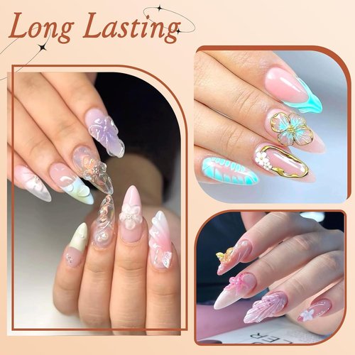 IFFANSHU Solid Builder Gel for Nails, 2 Colors Clear White Non-Sticky 3D Sculpting Gel Nail Art Carving Modeling Gels Hard Nail Extension for DIY Home Salon Manicure
